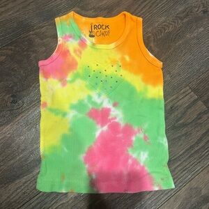 Rock Candy Baby Tie-Dye Tank Top with Heart Stud Detail Size 6-12 months